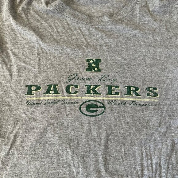 Vintage Green Bay Packers Gray Crewneck TShirt Mens Sz XL NFL Sportswear Cotton - Picture 8 of 9